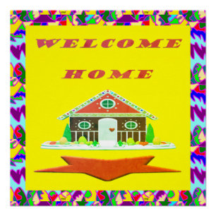 WELCOME ZUHAUSE CAKE DESIGN POSTER