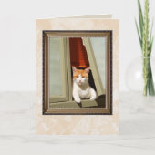 Welcome Zuhause cat Karte (Vorderseite)