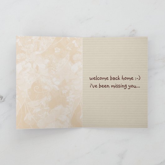 Welcome Zuhause cat Karte (Innenseite)