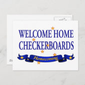 Welcome Zuhause-Checkboards Postkarte (Vorne/Hinten)
