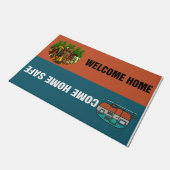 Welcome Zuhause Come Zuhause Safe Camping Fußmatte (Schrägansicht)