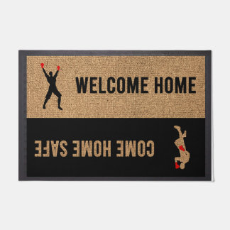 Welcome Zuhause Come Zuhause Safe Workers Doormat Fußmatte