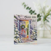 Welcome Zuhause Custom Christmas Einladungen (Stehend Vorderseite)