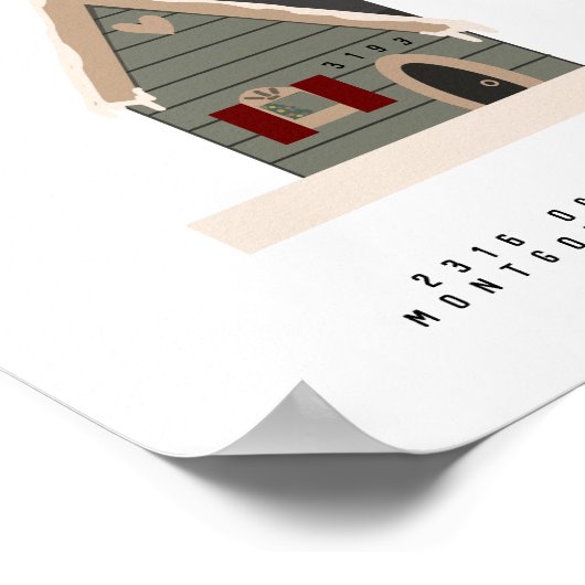 Welcome Zuhause Custom Contemporary House Poster (Ecke)