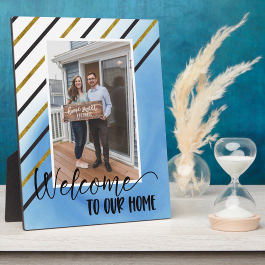 Welcome Zuhause Custom Foto Plaque Fotoplatte (Seite)