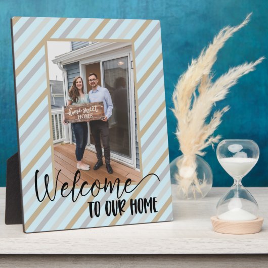 Welcome Zuhause Custom Foto Plaque Fotoplatte (Seite)