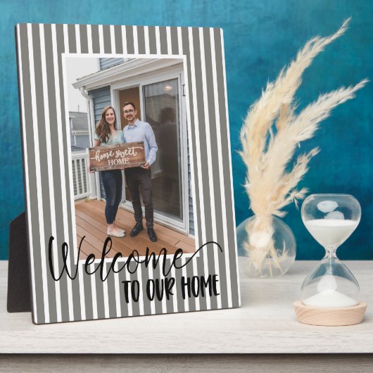 Welcome Zuhause Custom Foto Plaque Fotoplatte (Seite)