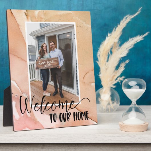 Welcome Zuhause Custom Foto Plaque Fotoplatte (Seite)