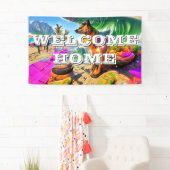 Welcome Zuhause custom German Shepherd Dog Banner (Insitu)