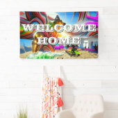 Welcome Zuhause Custom German Shepherd Dog Banner (Insitu)