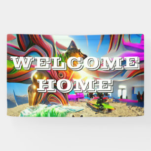 Welcome Zuhause Custom German Shepherd Dog Banner