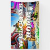 Welcome Zuhause Custom German Shepherd Dog Banner (Vertikal)