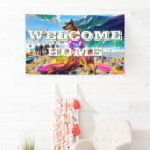 Welcome Zuhause custom German Shepherd Dog Banner (Insitu)