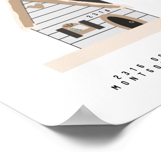 Welcome Zuhause Custom House Poster (Ecke)