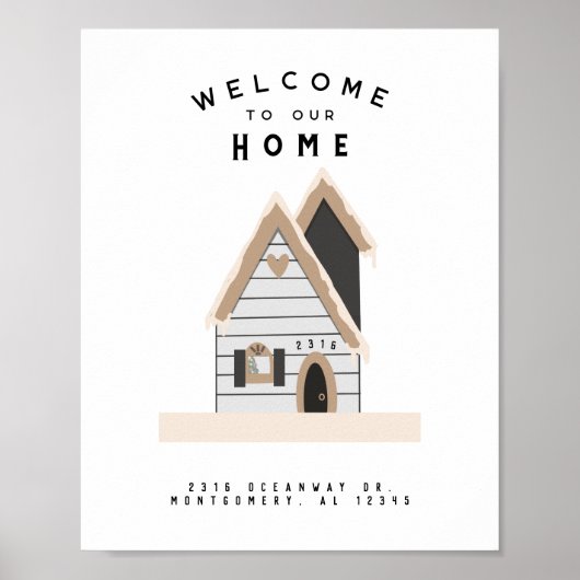 Welcome Zuhause Custom House Poster (Vorne)