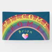 "Welcome Zuhause!"Custom Rainbow Banner (Horizontal)