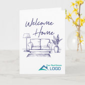 Welcome Zuhause Custom Real Anwesen Card Karte (Gelbe Blume)