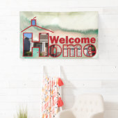 Welcome Zuhause Custom Vinyl Banner 3' x 5 (Insitu)