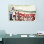 Welcome Zuhause Custom Vinyl Banner 3' x 5 (Messeveranstaltung)