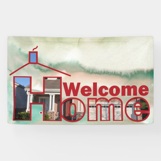 Welcome Zuhause Custom Vinyl Banner 3' x 5 (Horizontal)