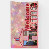 Welcome Zuhause Custom Vinyl Banner 3' x 5 (Vertikal)