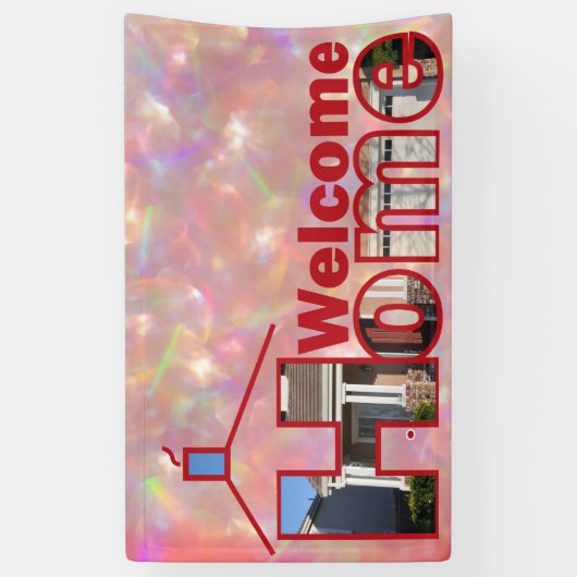 Welcome Zuhause Custom Vinyl Banner 3' x 5 (Vertikal)