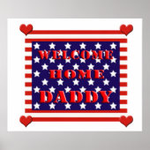 Welcome Zuhause Daddy Flag Design Poster (Vorne)