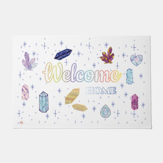 Welcome Zuhause Diamonds Doormat Fußmatte (Vorderseite)