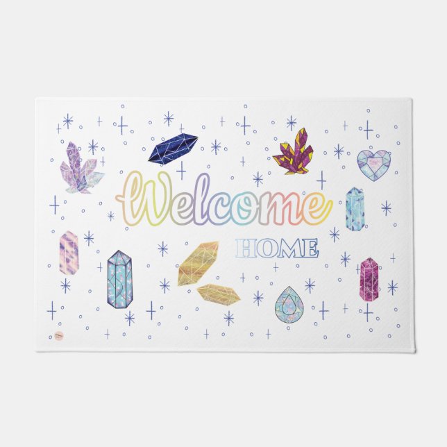 Welcome Zuhause Diamonds Doormat Fußmatte (Vorderseite)