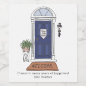 Welcome Zuhause Door Custom Real Anwesen Weinetikett (Einzelnes Label)