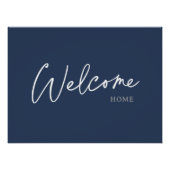 Welcome Zuhause Elegante Ink Script Modern Einfach Poster (Vorderseite)