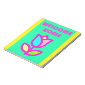WELCOME ZUHAUSE EXTRA BRIGHT BLUME DESIGN NOTIZBLOCK (Rotiert)
