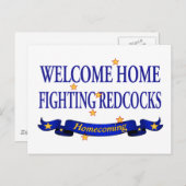 Welcome Zuhause Fighting Redcocks Postkarte (Vorne/Hinten)