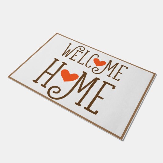 Welcome Zuhause Fußmatte (Schrägansicht)
