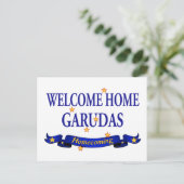 Welcome Zuhause Garudas Postkarte (Stehend Vorderseite)