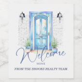 "Welcome Zuhause"-Geschenk für Echtzeit-Client-Clo Weinetikett (Einzelnes Label)