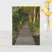 Welcome Zuhause Grußkarte Karte (Gelbe Blume)