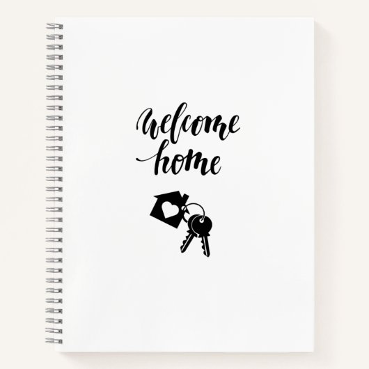 Welcome Zuhause House Key New Zuhause Buyer Notebo Notizblock (Vorderseite)