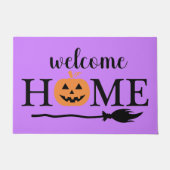 Welcome Zuhause Jack O'Lantern Halloween Broom Hex Fußmatte (Vorderseite)