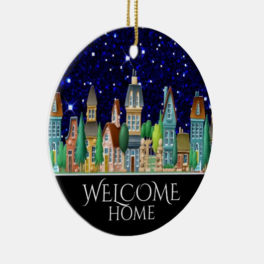 Welcome Zuhause Keramik Ornament (Rechts)