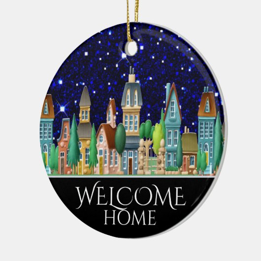 Welcome Zuhause Keramik Ornament (Links)