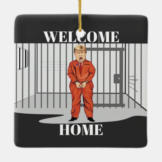 Welcome Zuhause Keramik Ornament (Rückseite)