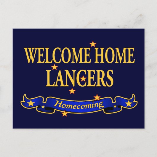 Welcome Zuhause Lancers Postkarte (Vorderseite)