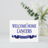 Welcome Zuhause Lancers Postkarte (Stehend Vorderseite)