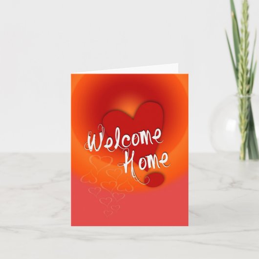 Welcome Zuhause Liebe Card Karte (Vorderseite)