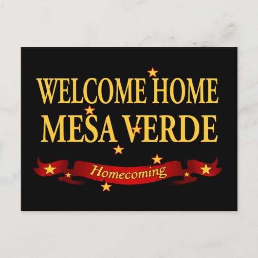 Welcome Zuhause Mesa Verde Postkarte (Vorderseite)