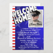 Welcome Zuhause/ Militär Einladung (Vorne/Hinten)