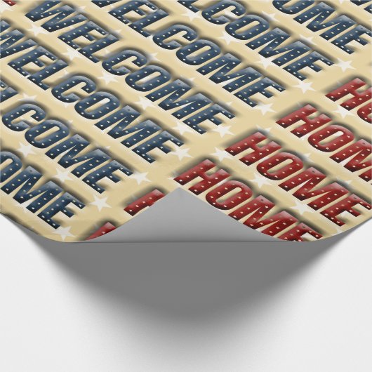 Welcome Zuhause Militär Geschenkpapier (Ecke)