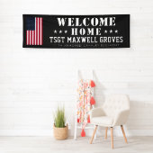 Welcome Zuhause Military Banner mit US-Flagge (Insitu)