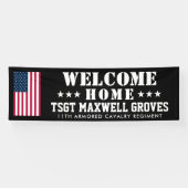 Welcome Zuhause Military Banner mit US-Flagge (Horizontal)